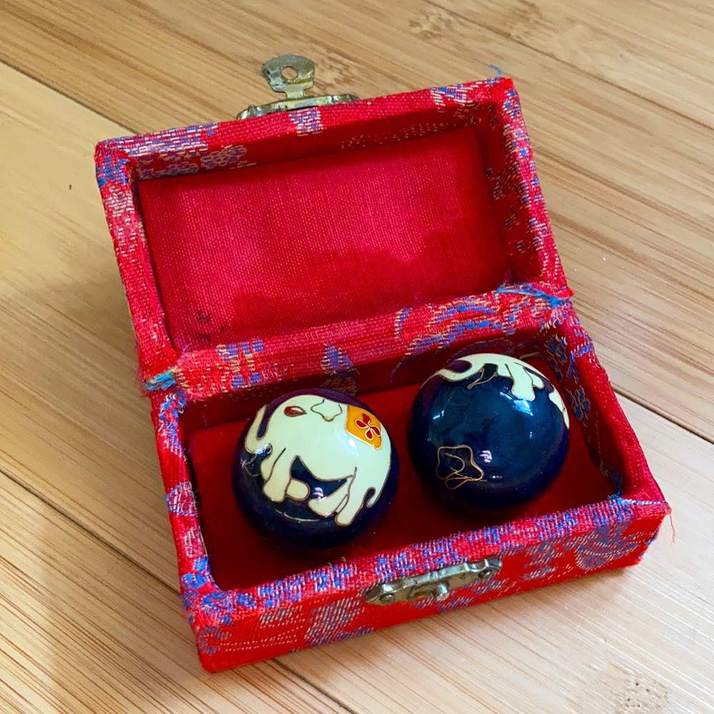 Chinese Bauding Medicine Balls Box Set Elephant Motif